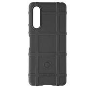 Coque pour Sony Xperia 10 V et 10 VI Silicone Antichoc Motif en relief Noir