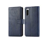 Coque pour Sony Xperia 10 V Similicuir Bleu foncé