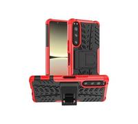 Coque pour Sony Xperia 5 IV 5G - housse etui rigide anti choc + verre trempe - ROUGE -