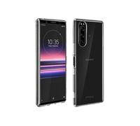 Coque pour Sony Xperia 5 Silicone et Film Verre Trempé 9H Noir