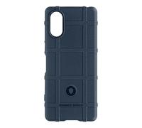 Coque pour Sony Xperia 5 V Silicone Motif relief Rugged Shield Bleu nuit