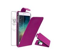 Coque pour Sony Xperia E3 D2203 PU Cuir Rabat Flip, Violet + Film VERRE Trempé