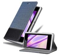cadorabo Coque pour Sony Xperia E3 en Bleu FONCÉ Noir - Housse Protection avec Fermoire Magnétique, Stand Horizontal et Fente Carte - Portefeuille Etui Poche Folio Case Cover