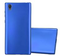 cadorabo Coque pour Sony Xperia L1 en Metallic Bleu - Housse Protection Souple en Silicone TPU avec Anti-Choc et Anti-Rayures - Ultra Slim Fin Gel Case Cover Bumper