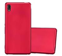 cadorabo Coque pour Sony Xperia M4 Aqua en Metallic Rouge - Housse Protection Souple en Silicone TPU avec Anti-Choc et Anti-Rayures - Ultra Slim Fin Gel Case Cover Bumper