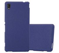 cadorabo Coque pour Sony Xperia M4 Aqua en Frost Bleu FONCÉ - Housse Protection Souple en Silicone TPU avec Anti-Choc et Anti-Rayures - Ultra Slim Fin Gel Case Cover Bumper