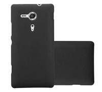 cadorabo Coque pour Sony Xperia SP en Frosty Noir - Housse Protection Rigide en Plastique Dur avec Anti-Choc et Anti-Rayures - Ultra Slim Fin Hard Case Cover Bumper