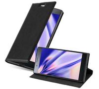 cadorabo Coque pour Sony Xperia XZ1 Compact en Noir Nuit - Housse Protection avec Fermoire Magnétique, Stand Horizontal et Fente Carte - Portefeuille Etui Poche Folio Case Cover