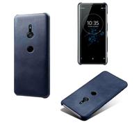 Coque pour Sony Xperia XZ3,Anti-dérapage,Protection Contre Les Chutes,Coquille arrière Simple de Couleur Solide,Design en Cuir d'imitation en Plastique-Blue
