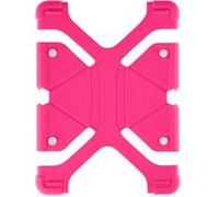 Avizar Coque tablette universelle 8,9-12 pouces bumper silicone gel rose avec support