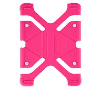 Avizar Coque tablette universelle 8,9-12 pouces bumper silicone gel rose avec support