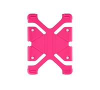 Avizar Coque tablette universelle 8,9-12 pouces bumper silicone gel rose avec support