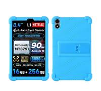 Coque pour tablette Alldocube iPlay 70 mini Pro 2025 8,4" avec béquille en PC, silicone souple, lavable, coin épais résistant aux chocs, bleu ciel