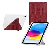Coque pour Tablette iPad 10ème Génération 10,9 Pouces 2022 Protection Arrière en TPU Souple Étui Housse Transparente Support Vertical Veille/Réveil Automatique ZURSANA Rouge Rouge