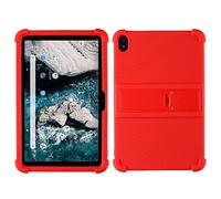 Coque pour tablette Nokia T20, adaptée aux enfants, housse en silicone souple réglable avec support pour Nokia T20 TA-1392 TA-1394 TA-1397 10,4" (rouge)