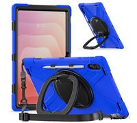 Coque pour tablette Samsung Galaxy Tab S11 Ultra 14,6" 2025 SM-X930/SM-X936B/SM-X936N, durable et résistante aux chocs, béquille rotative à 360 degrés et bandoulière, coque de protection en silicone