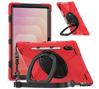 Coque pour tablette Samsung Galaxy Tab S11 Ultra 14,6" 2025 SM-X930/SM-X936B/SM-X936N, durable résistant aux chocs, en polycarbonate rigide, rotation à 360 degrés et bandoulière, coque de protection