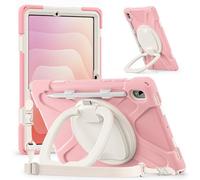 Coque pour tablette Samsung Galaxy Tab S11 X730/X736/X736B 11" 2025, durable et résistante aux chocs, en polycarbonate rigide, béquille rotative à 360 degrés et bandoulière, coque de protection en