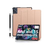 Coque pour Tablette Tabwee T90/W90 11 Pouces,daunke avec Stylet,Support à Trois Volets,Légère aux Chocs,Anti-Rayures,Protection complète,Rose Gold