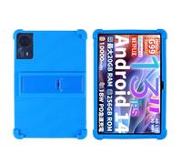 Coque pour tablette Teclast T65 Max Android 14 13" - Adapté aux enfants - Housse de protection antichoc en silicone souple anti-chocs avec support réglable (bleu)