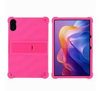 Coque pour tablette Xiaomi Redmi Pad 2 11" 2025 avec béquille en PC, silicone souple, lavable, coins épais, résistant aux chocs, rose
