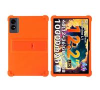 Coque pour TABWEE T60 31 cm Tablette avec béquille PC en silicone souple lavable Coins épais Antichoc Orange