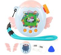 Coque pour Tamagotchi Paradise Electronic Pet - Lot de 2 films de protection d'écran en polycarbonate résistant aux chocs avec lanière pour jouet à manches Tamagotchi Paradise (ailes d'ange bleues et