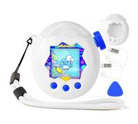 Coque pour Tamagotchi Paradise Electronic Pet - Lot de 2 films de protection d'écran en polycarbonate résistant aux chocs avec lanière pour jouet Tamagotchi Paradise (blanc)