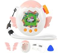Coque pour Tamagotchi Paradise Electronic Pet - Lot de 2 films de protection d'écran en polycarbonate résistant aux chocs avec lanière pour jouet à manches Tamagotchi Paradise (ailes d'ange blanches