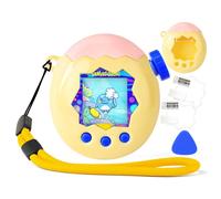 Coque pour Tamagotchi Paradise Electronic Pet - Lot de 2 films de protection d'écran en polycarbonate résistant aux chocs avec lanière pour jouet Tamagotchi Paradise (jaune)