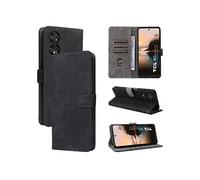Coque pour TCL 40 NxtPaper 4G Etui en Cuir PU Blocage RFID Portefeuille Flip Folio Couverture De Fentes Pour Cartes Fermeture Magnétique Noir