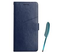 Coque pour TCL 50 SE/40 NxtPaper 4G, TCL 50 SE/40 NxtPaper 4G ousse en Cuir Etui de Protection Magnétique Étui Téléphone Premium +Stylet Tactile, Phone Cases Case pour TCL 50 SE (Bleu foncé)