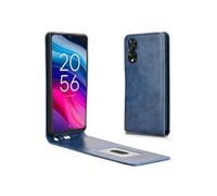 Coque pour TCL 505 4G Etui de Protection en Cuir à Rabat Vertical de Luxe avec Fente pour Carte Bleu