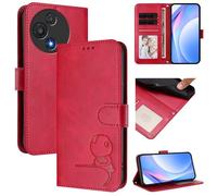 Coque pour TCL 60 5G / 60R 5G Premium PU Cuir Multifonction Magnétique à Rabat Flip Housse-Panda de pêche