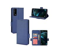 Coque pour TCL Stylus 5G Etui portefeuille magnétique PU Cuir côté boucle de boucle - Bleu
