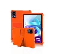 Coque pour TECLAST T60Pro 12 Pouces,daunke Silicone Souple,avec Support Rabattable,Légère aux Chocs,Anti-Rayures,Protection complète,Orange