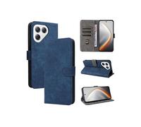 Coque pour Tecno Pova 7 Pro 5G/LJ8 Portefeuille Flip Folio Etui en Cuir PU Fermeture Magnétique Couverture De Fentes Pour Cartes Blocage RFID Bleu