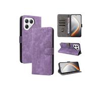 Coque pour Tecno Pova 7 Pro 5G/LJ8 Portefeuille Flip Folio Etui en Cuir PU Fermeture Magnétique Couverture De Fentes Pour Cartes Blocage RFID Violet