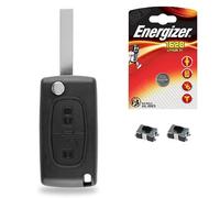Coque pour Télécommande Plip Clé Peugeot 107 207 308 307 407 807 3008 Partner ✚ 2 Switch ✚ Pile CR1620 - Kit iRace Keys®