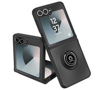 Coque pour Galaxy Z Flip 6 Antichoc avec Bague Support Magnétique Noir