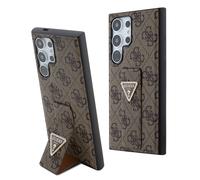 Coque pour téléphone - Guess - Grip Stand 4G - Marron - Cuir écologique - Sangle confortable