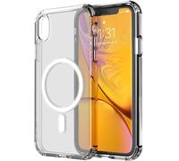 INF Coque pour iPhone XR, étui de téléphone Portable en Acrylique pour Chargeur MagSafe, Transparent/Blanc