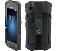Coque Pour Terminal Zebra Tc21 Tc26 Avec Patte De Saisie Et Porte-Stylet, Etui Renforcé Protection Militaire Fabriqué En France, Antimicrobien, Noir