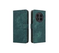 Coque pour Ulefone Note 15 Couverture De Fentes Pour Cartes Portefeuille Flip Folio Fermeture Magnétique Blocage RFID Etui en Cuir PU Vert