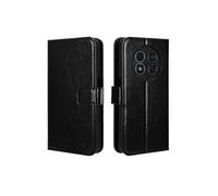 Coque pour Ulefone Note 15 Protection Antichoc Effet Etui Cuir et Intérieur TPU avec Porte-Cartes Fonction de Suppport Noir