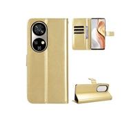 Coque pour Ulefone Note 17 Pro Protection Antichoc Effet Etui Cuir et Intérieur TPU avec Porte-Cartes Fonction de Suppport Doré