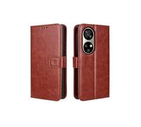 Coque pour Ulefone Note 17 Pro Protection Antichoc Effet Etui Cuir et Intérieur TPU avec Porte-Cartes Fonction de Suppport Marron