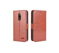 Coque pour Ulefone Note 8P Protection Antichoc Effet Etui Cuir et Intérieur TPU avec Porte-Cartes Fonction de Suppport Marron