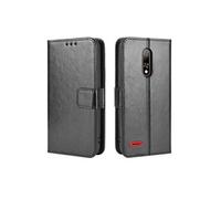 Coque pour Ulefone Note 8P Protection Antichoc Effet Etui Cuir et Intérieur TPU avec Porte-Cartes Fonction de Suppport Noir