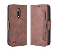 Coque pour Ulefone Note 8P,Retro magnétique Flip Case,PU Cuir Portefeuille Conception avec Fentes pour Cartes Amovibles -Brown
